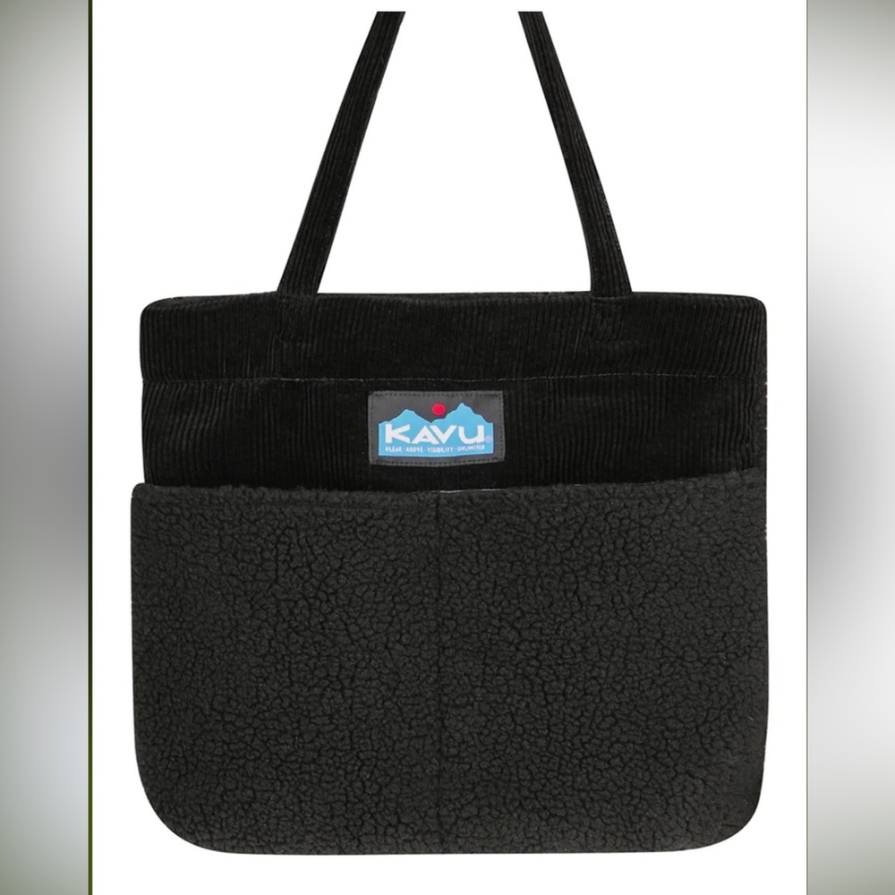 Kavu Black Canvas Tote Bag with Minimalist Design